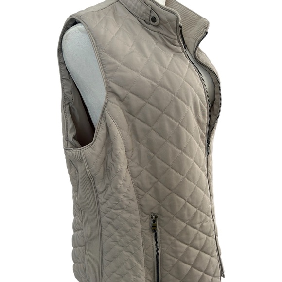 Westport Tan Beige Khaki Sleeveless Zip Up Vest Jacket Coat Women's Size 1 X - Picture 5 of 7
